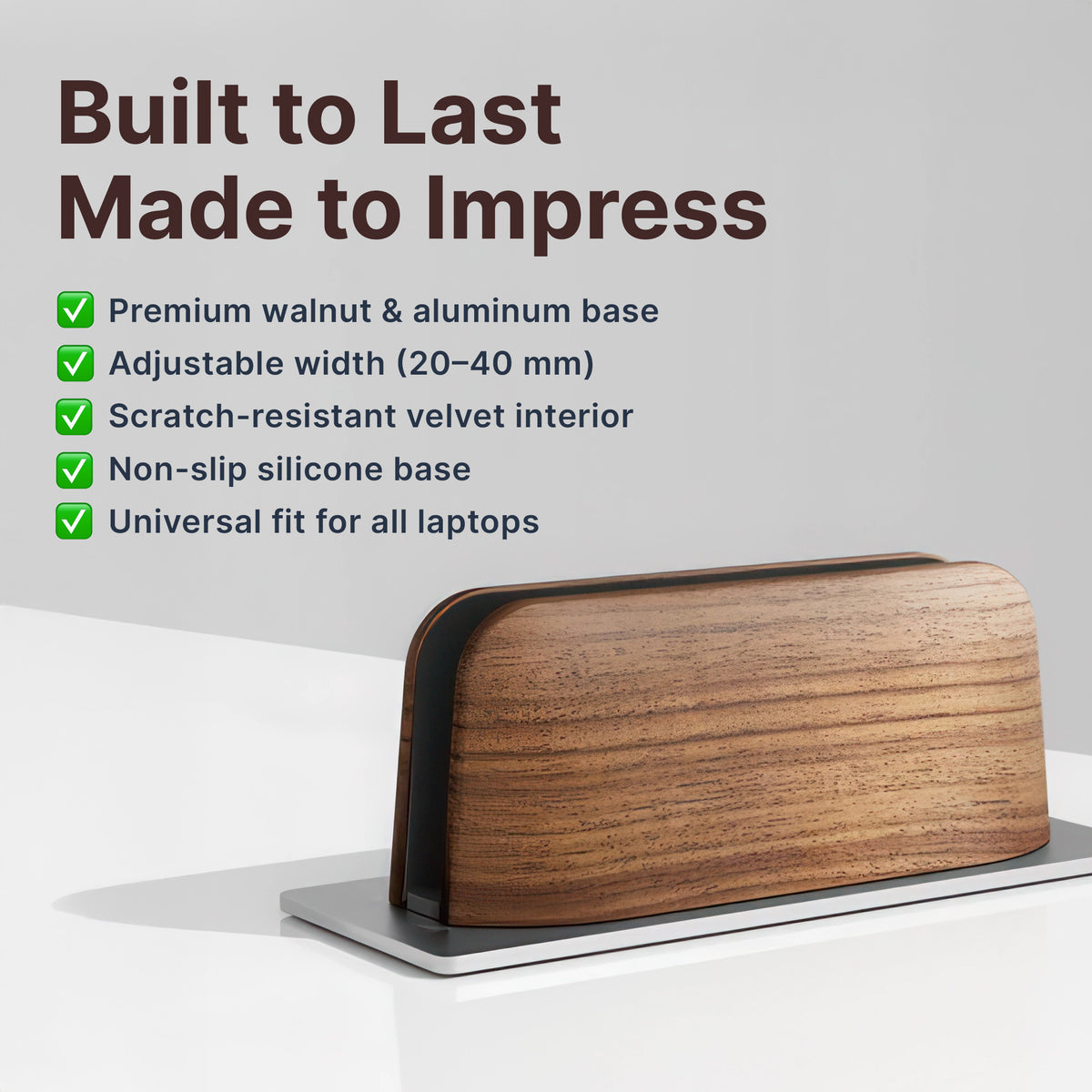 Wooden Vertical Laptop Holder