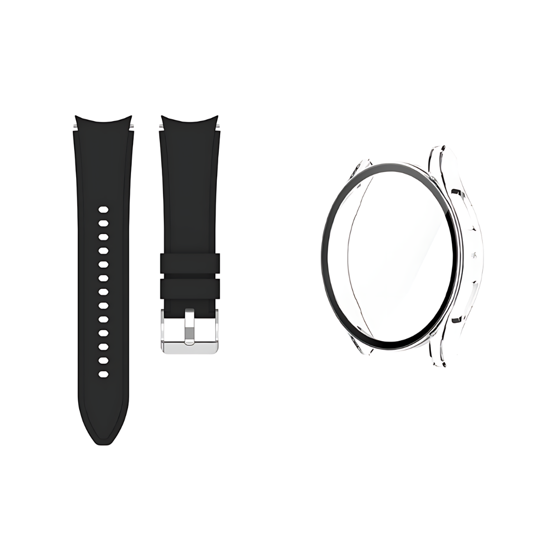 samsung gear sport armband Samsung Galaxy Watch Silicone Sport Band, Tempered Glass, Beige, BlueBolt