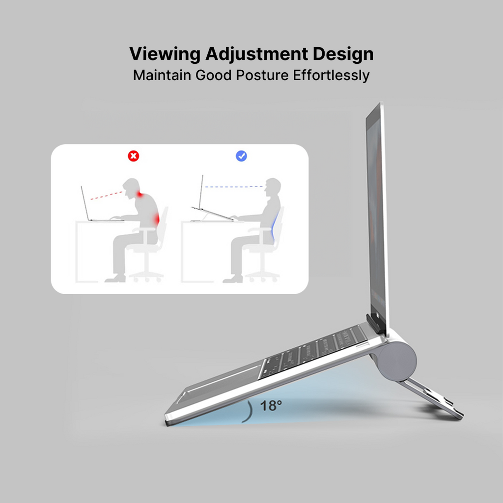 Aluminum 7-in-1 Laptop Stand Dock with 4K HDMI and 100W PD Charging
