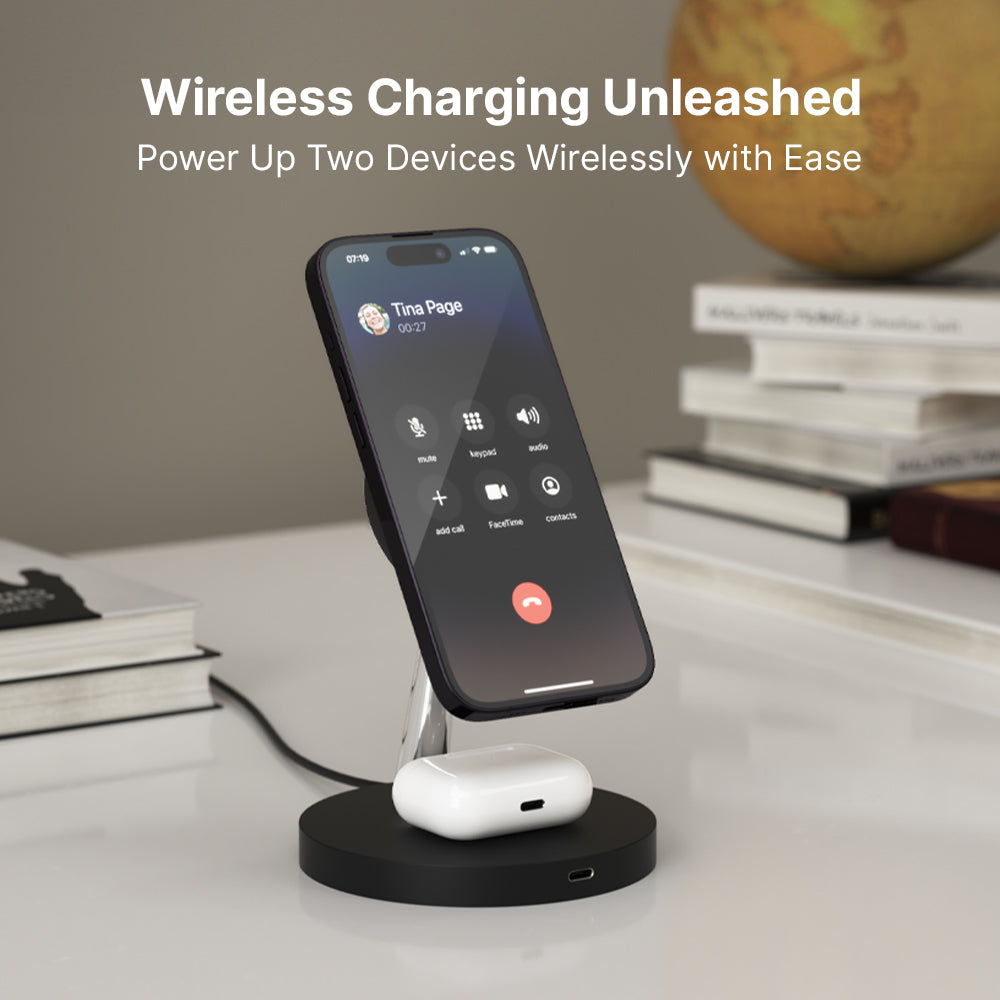 2 in 1 Wireless Charging Station