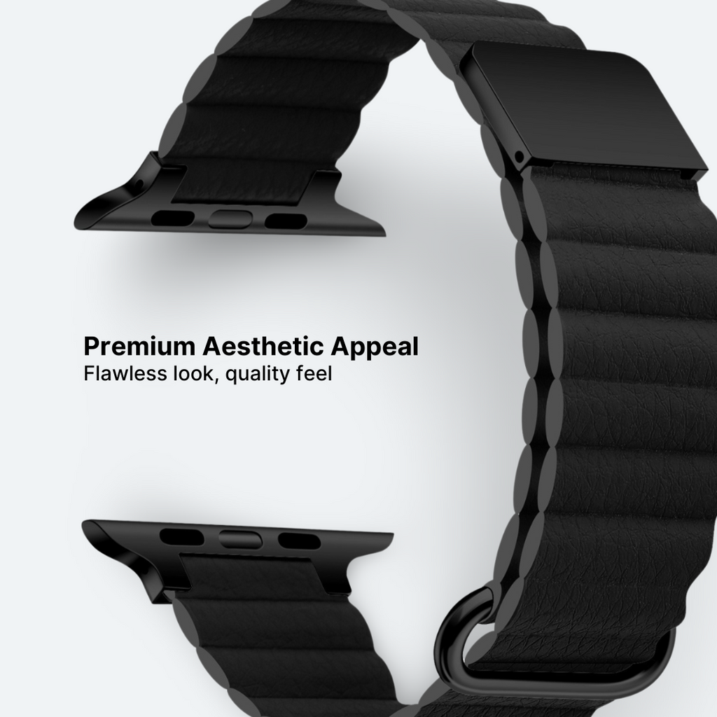 Magnetic Leather Apple Watch Strap