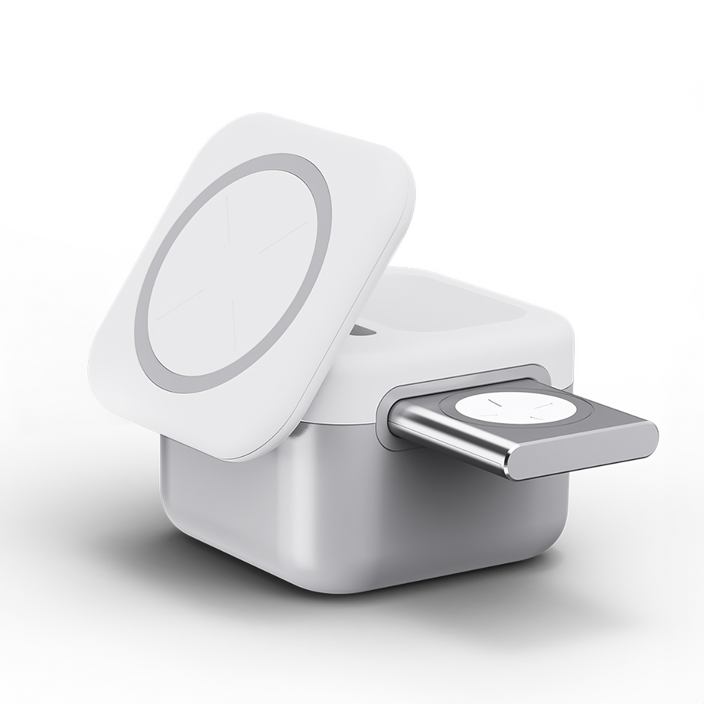 CubeMag 3-in-1 Magnetic Wireless Charging Station for Apple and Android