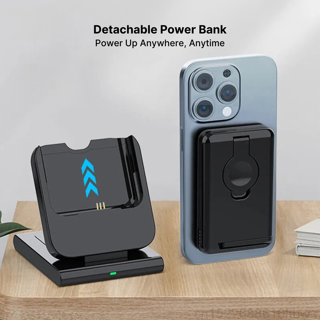 PowerMag 3-in-1 Magnetic Wireless Charger with Stand – BlueBolt Chargers