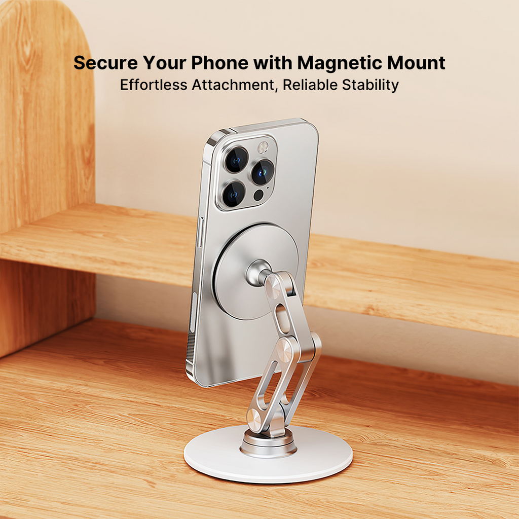 Magnetic Phone Mount - 360° Swivel, Adjustable
