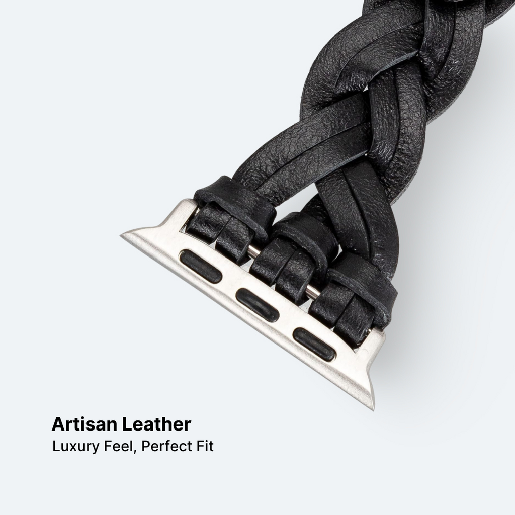 Artisan Weave Leather Apple Watch Strap