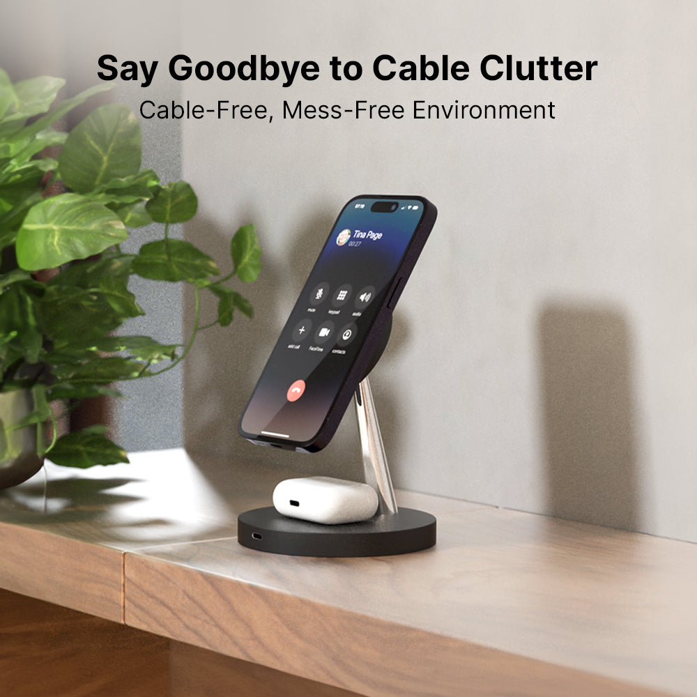 2 in 1 Wireless Charging Station