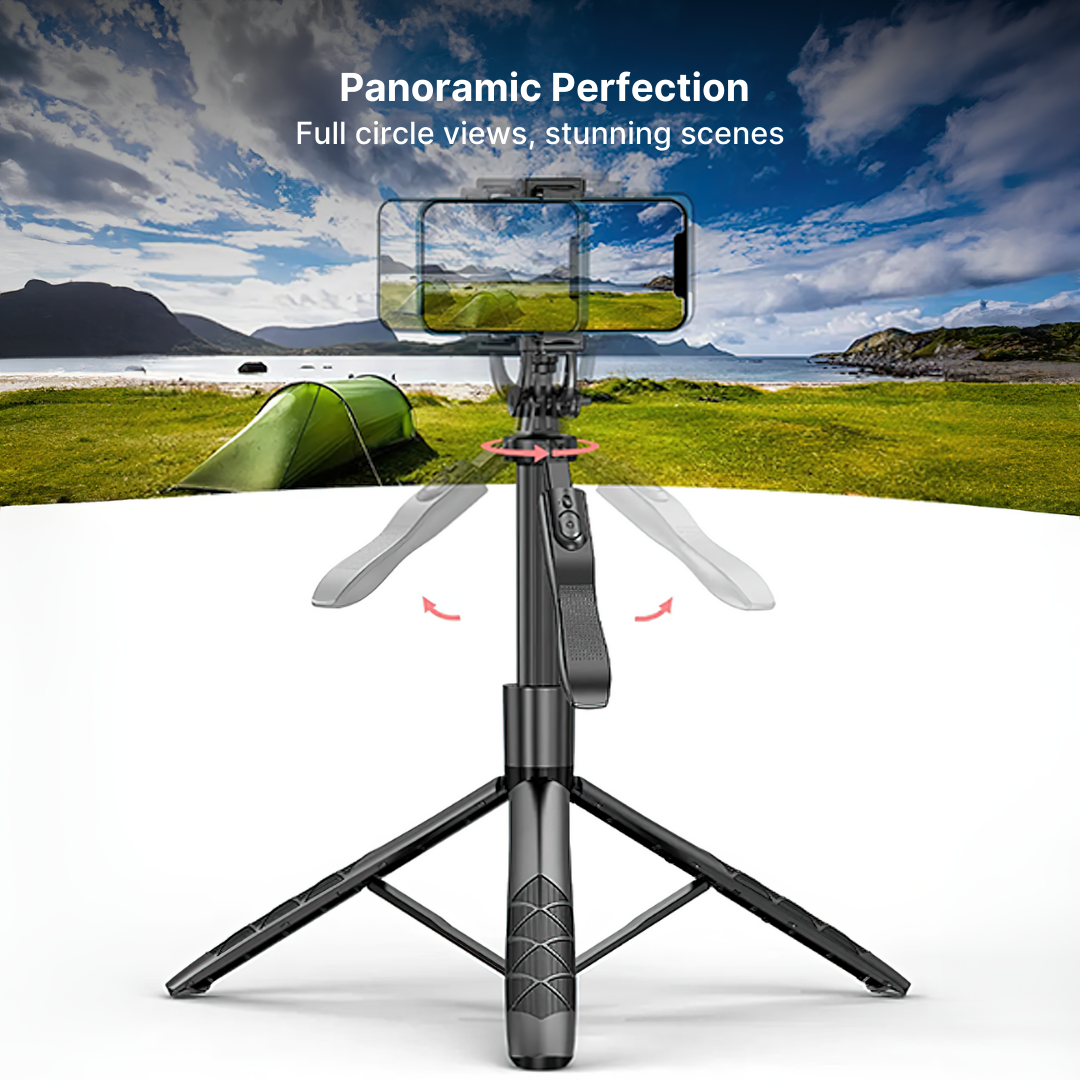 360° Panoramic Handheld Tripod Selfie Stick with Remote