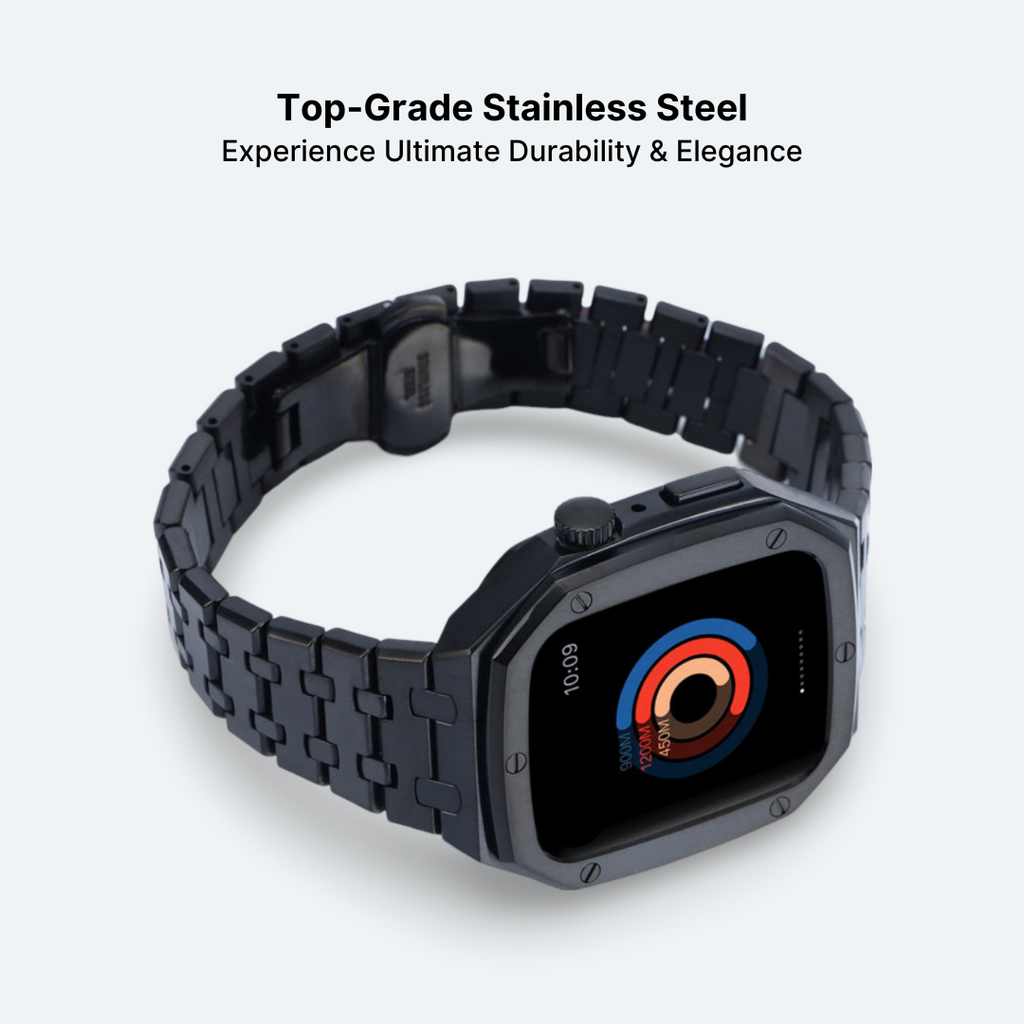 Stainless Steel Apple Watch Case and Strap