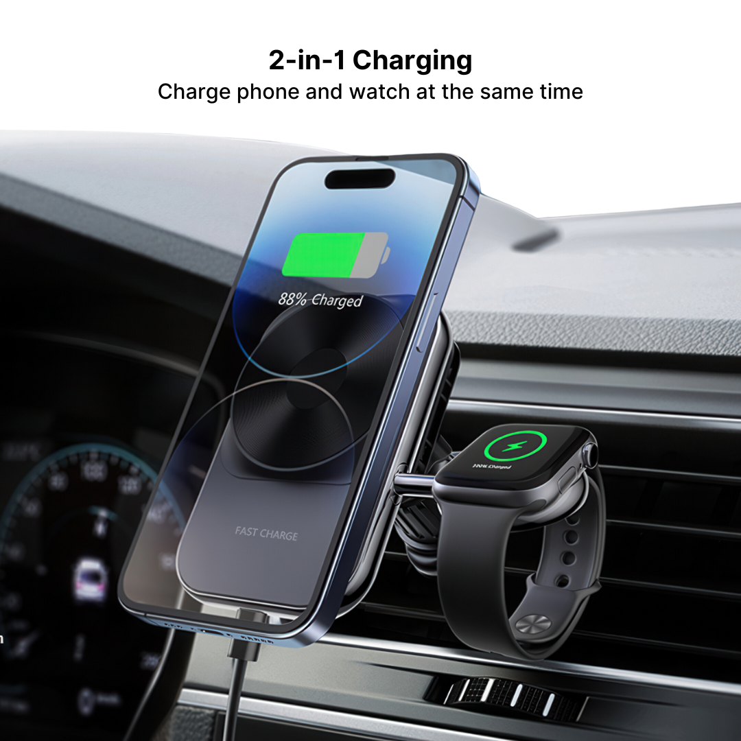 2 in 1 Phone Apple Watch Car Charger with Ice Cooling BlueBolt Chargers