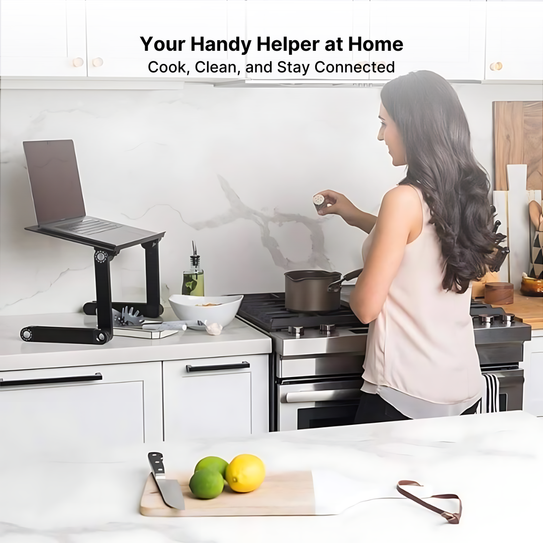 Aluminum Laptop Stand with Adjustable Shelf