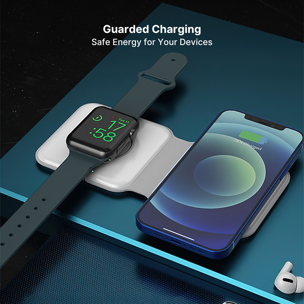 MagFold 2-in-1 Foldable Dual Wireless Charging Pad