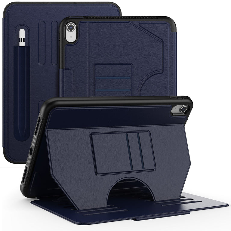 AirFlow Pro iPad Case with Adjustable Kickstand & Pencil Holder BlueBolt Chargers