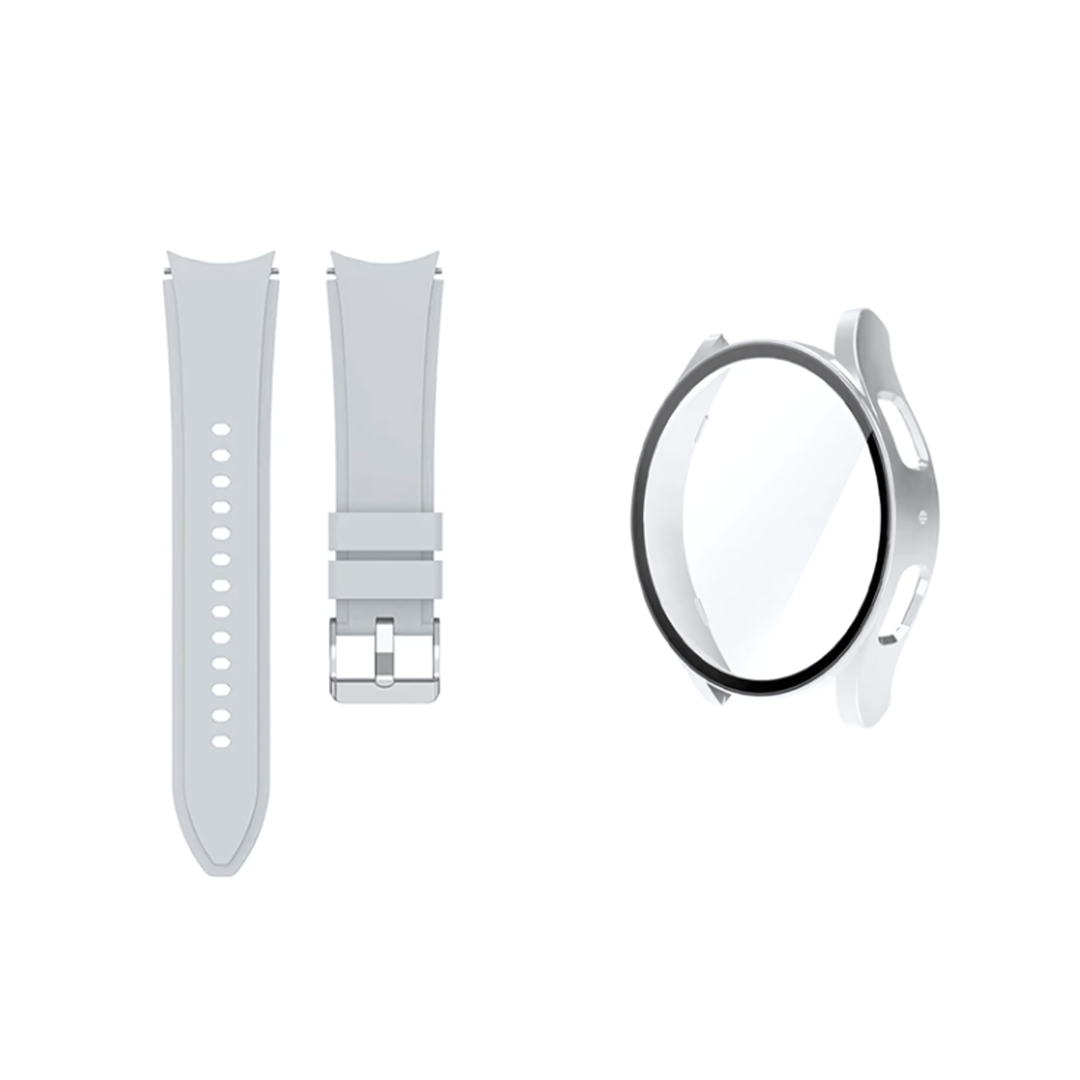 Samsung Galaxy Watch Silicone Sport Band, Tempered Glass