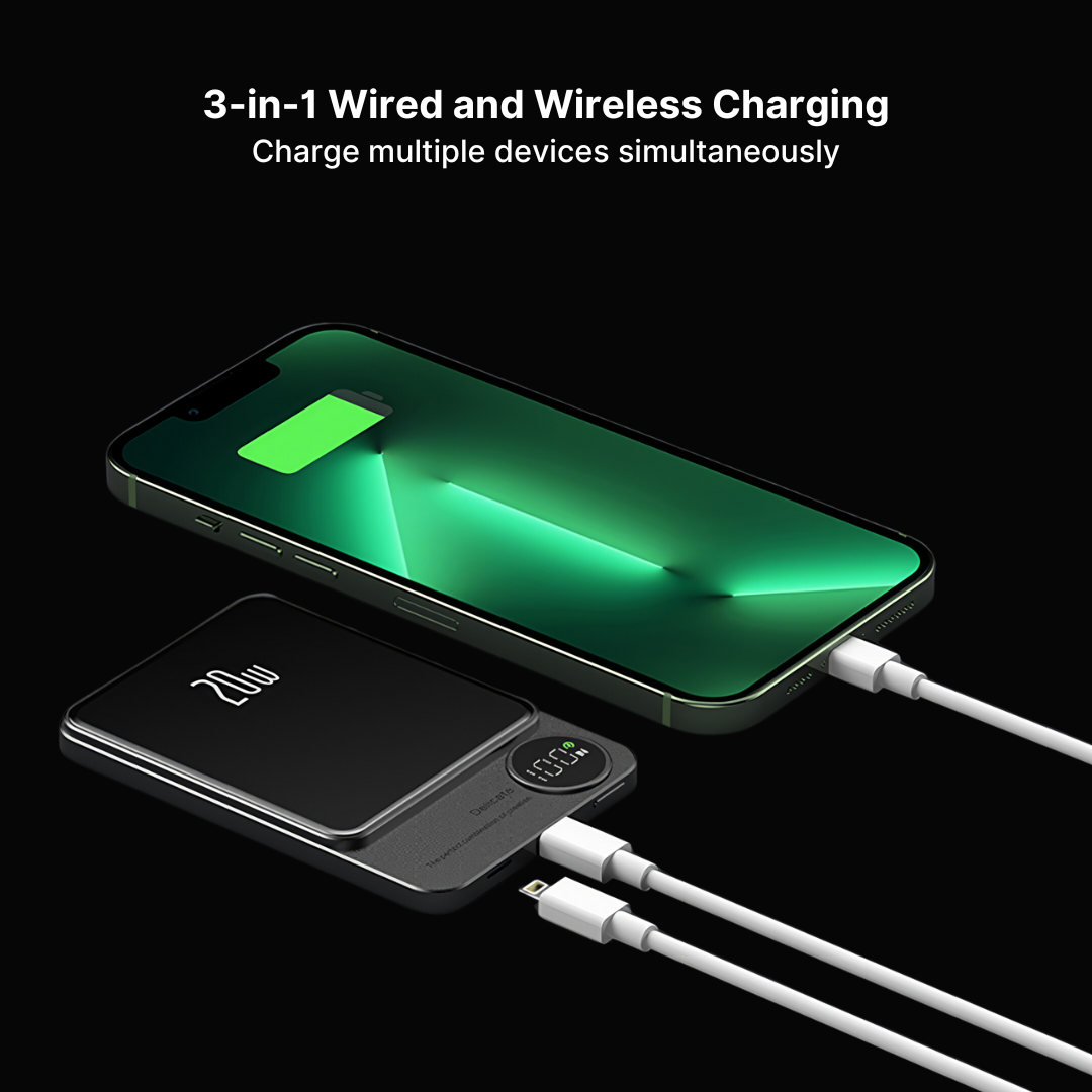 Ultra Thin Power Bank 20W Magnetic Wireless Charging – BlueBolt Chargers