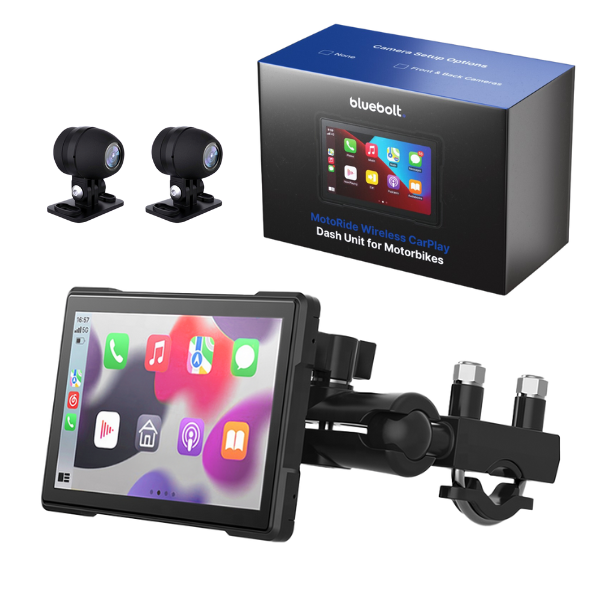 MotoRide Wireless CarPlay Dash Unit for Motorbikes