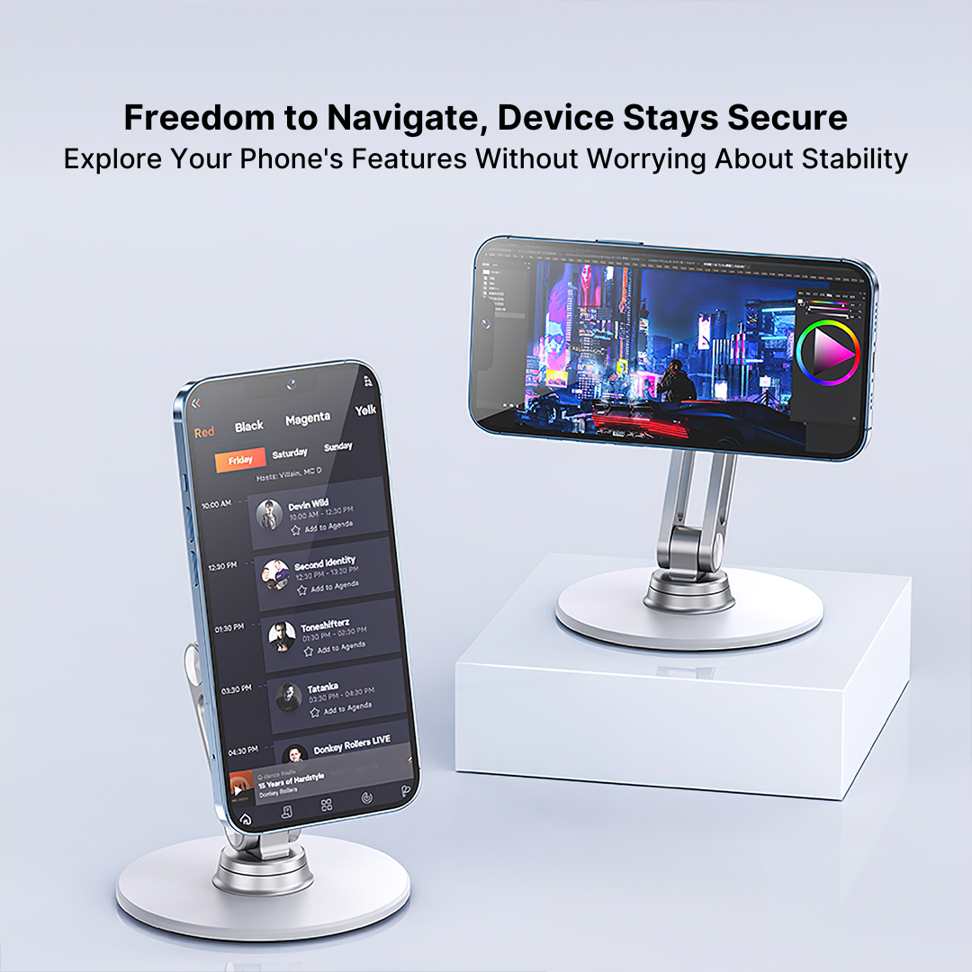 Magnetic Phone Mount - 360° Swivel, Adjustable