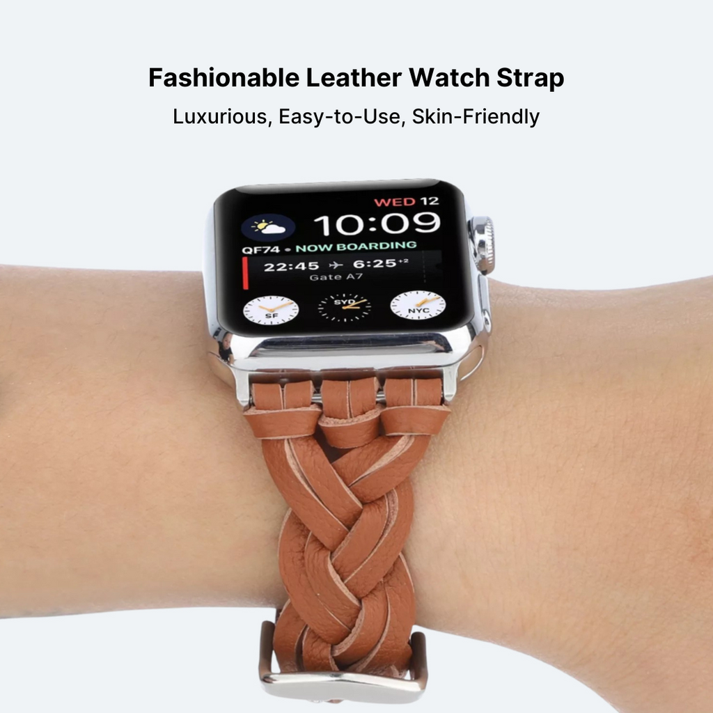 Artisan Weave Leather Apple Watch Strap