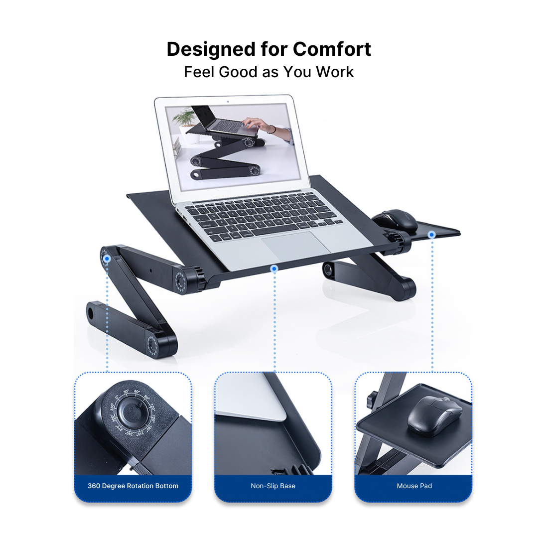 Aluminum Laptop Stand with Adjustable Shelf – BlueBolt Chargers