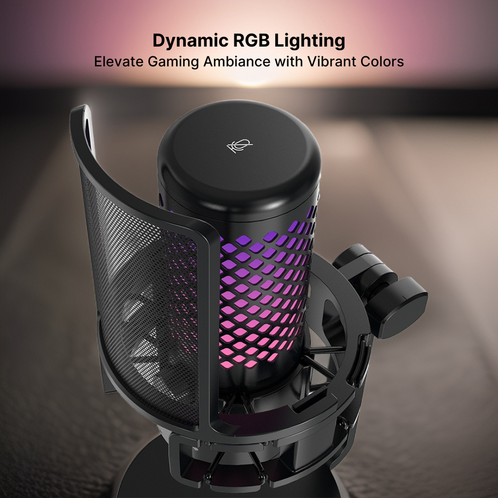 HD Desktop Microphone with RGB Lighting