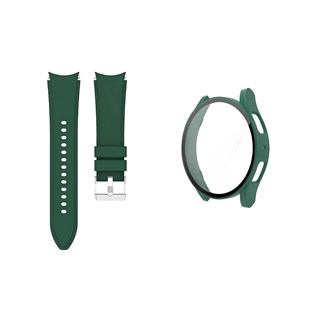Samsung Galaxy Watch Silicone Sport Band, Tempered Glass