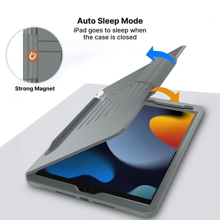 iPad FlexStand Case with 7 Adjustable Angles BlueBolt Chargers