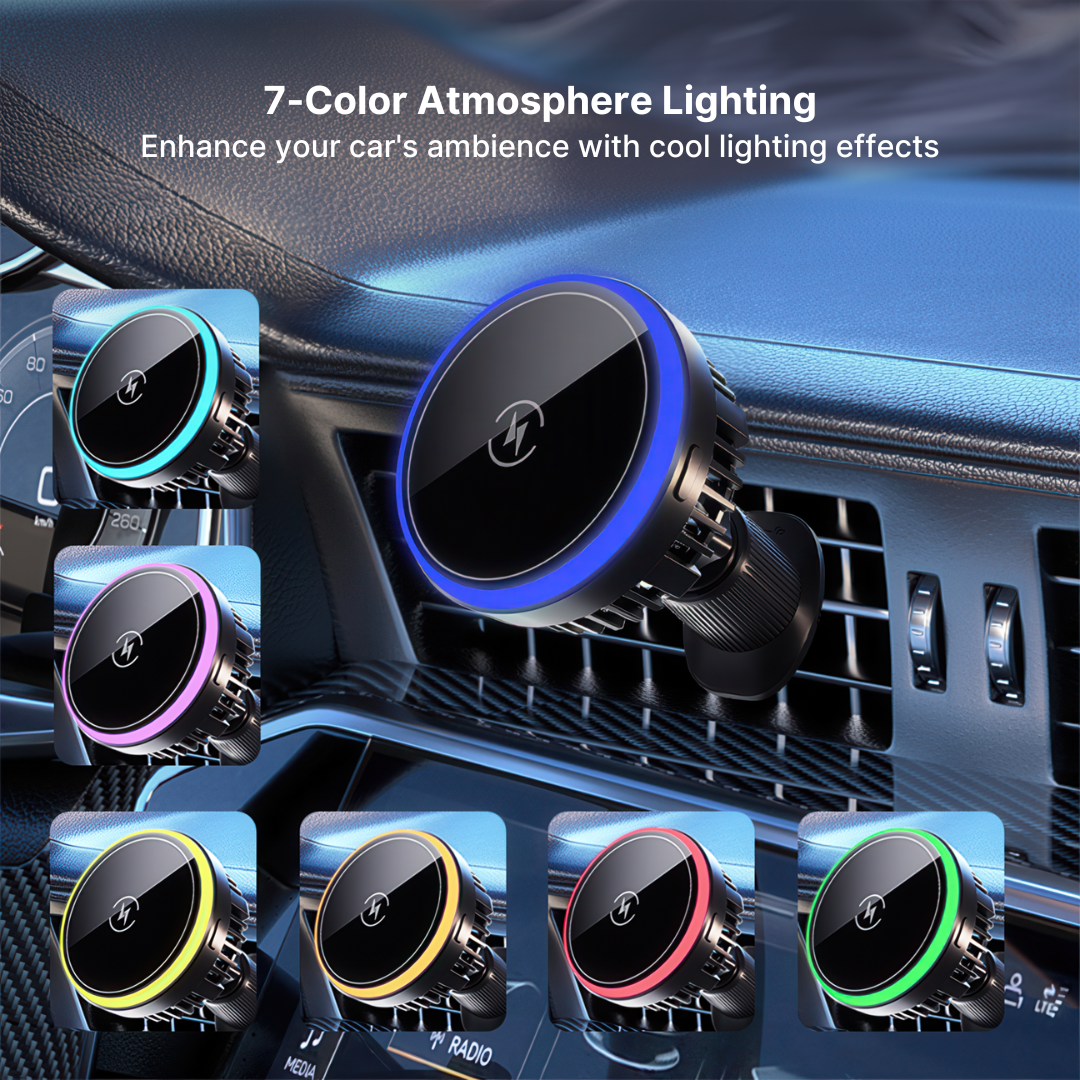 15W Fast Charge Magnetic Car Charger with Ice Cooling