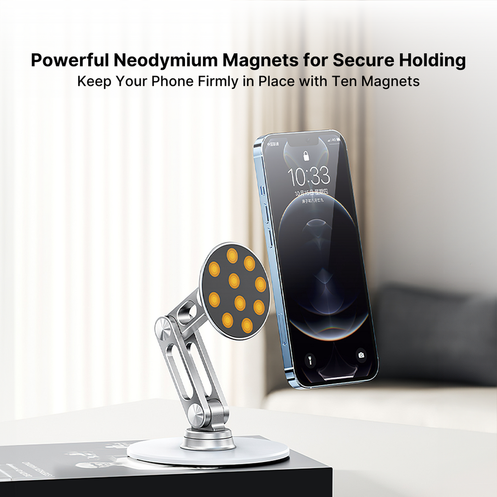 Magnetic Phone Mount - 360° Swivel, Adjustable