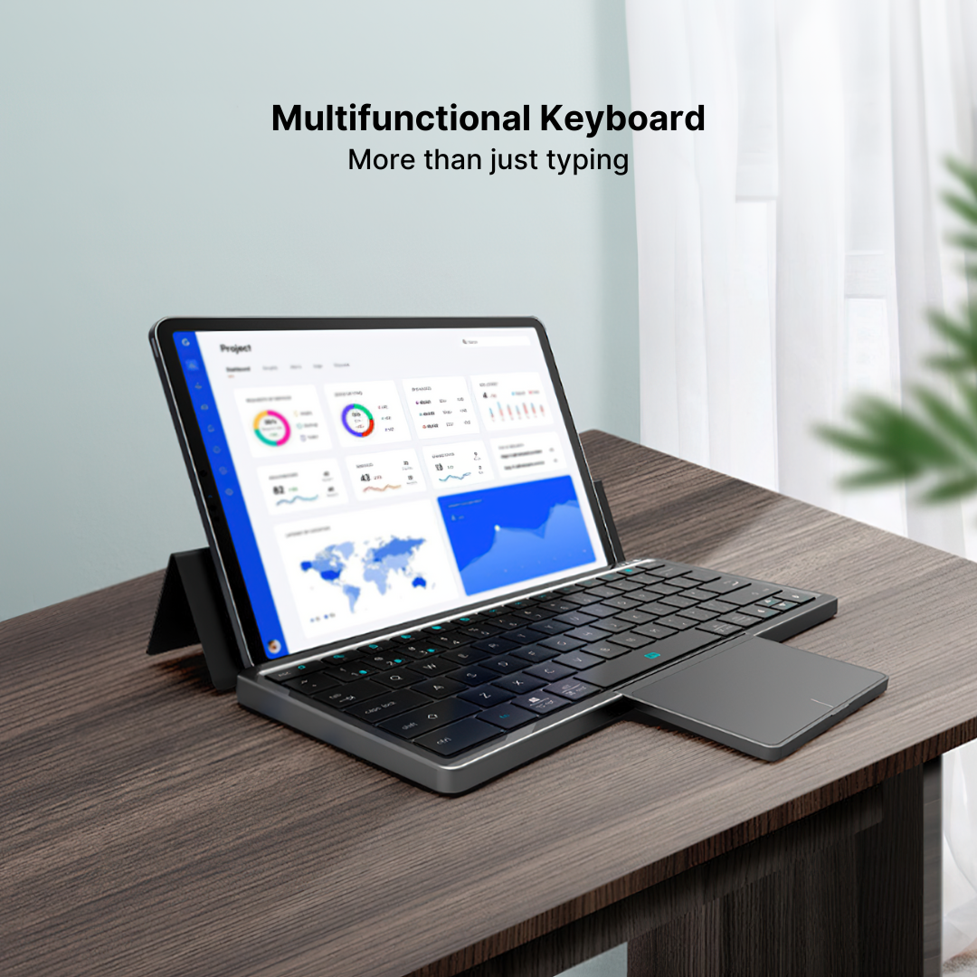 Big Tablets With Slide Out Keyboard Wireless Portable Keyboard for Tablets and Smartphones