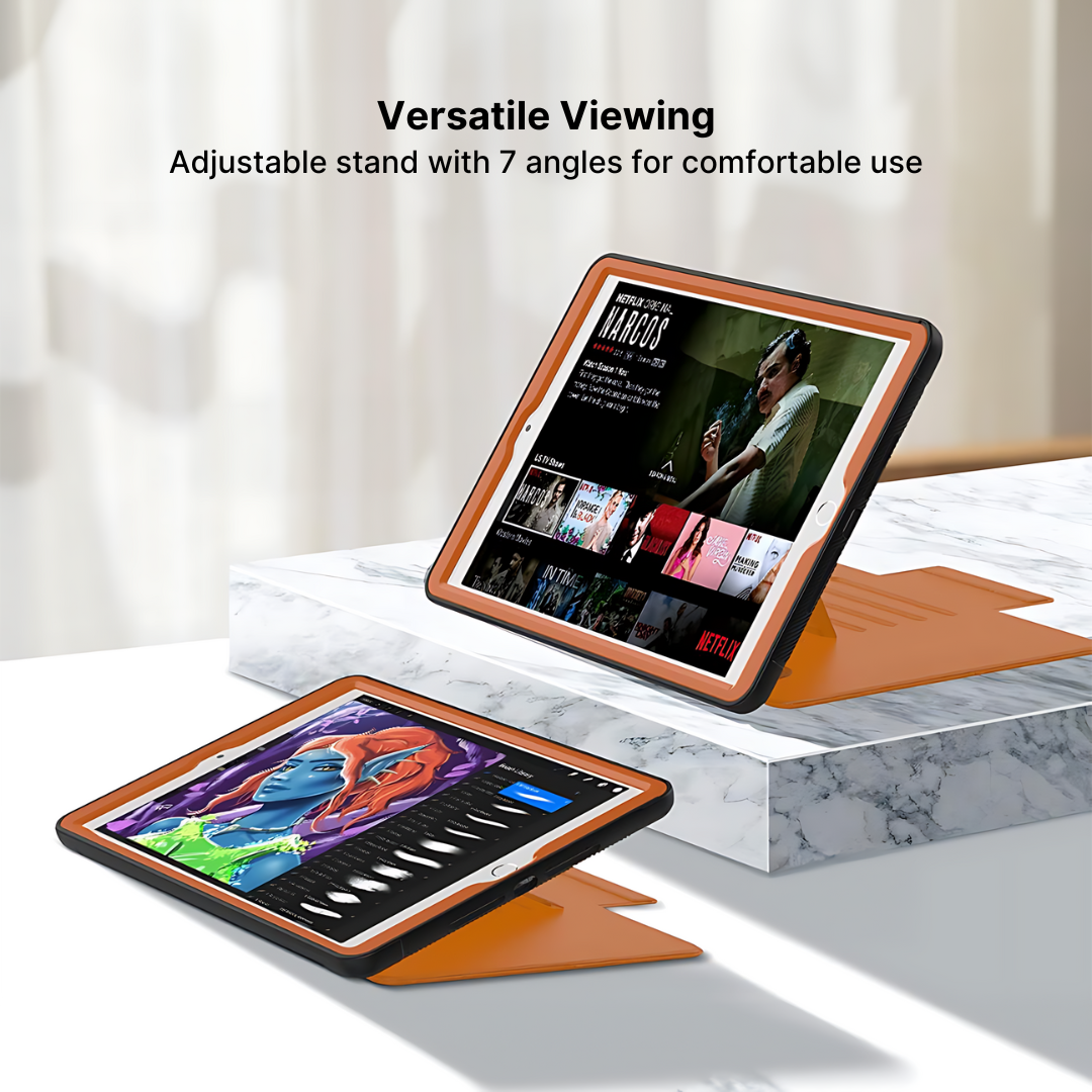 iPad FlexStand Case with 7 Adjustable Angles BlueBolt Chargers