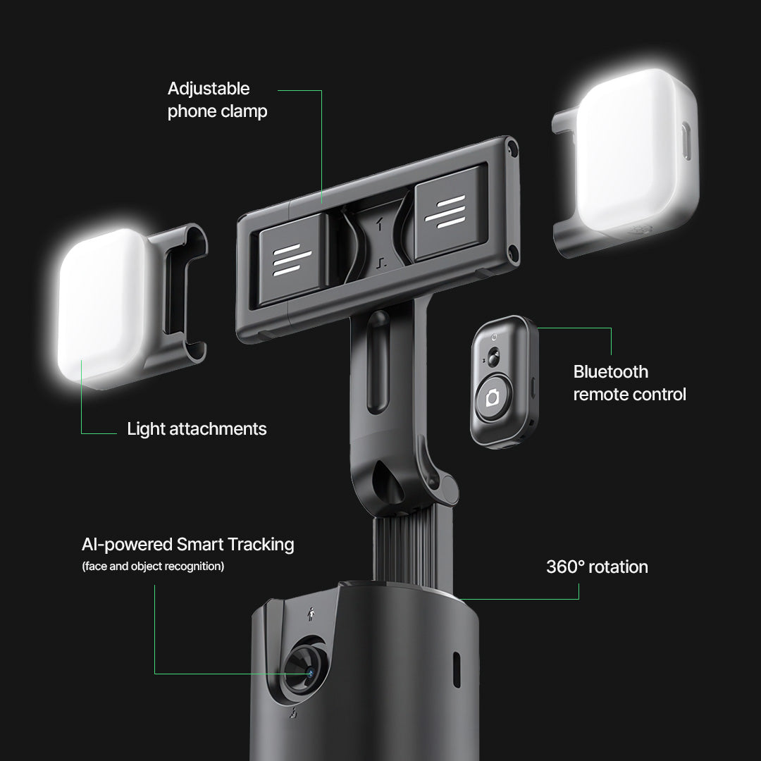 Smooth Track Camera AutoFocus 360 Smart Tracking Camera Stick