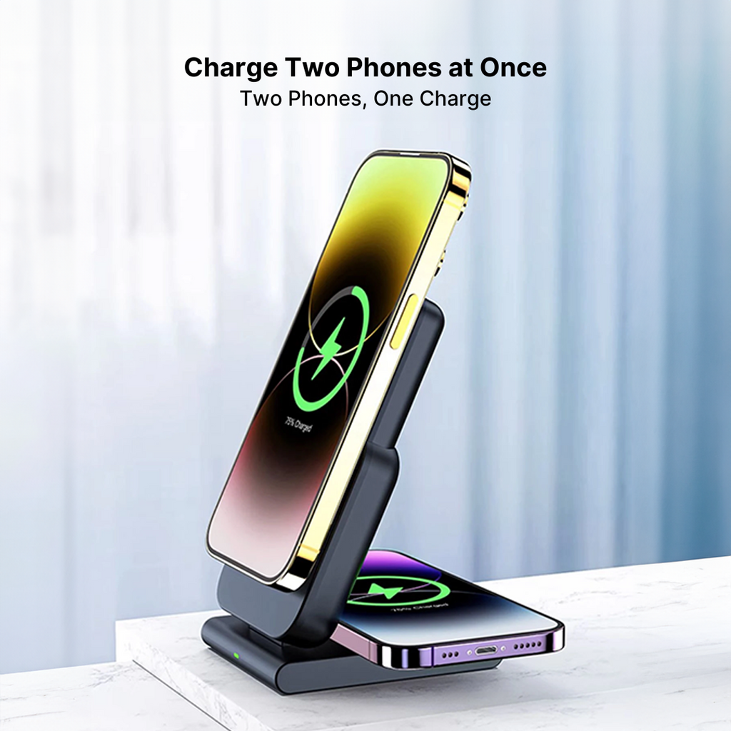 PowerMag 3-in-1 Magnetic Wireless Charger with Stand
