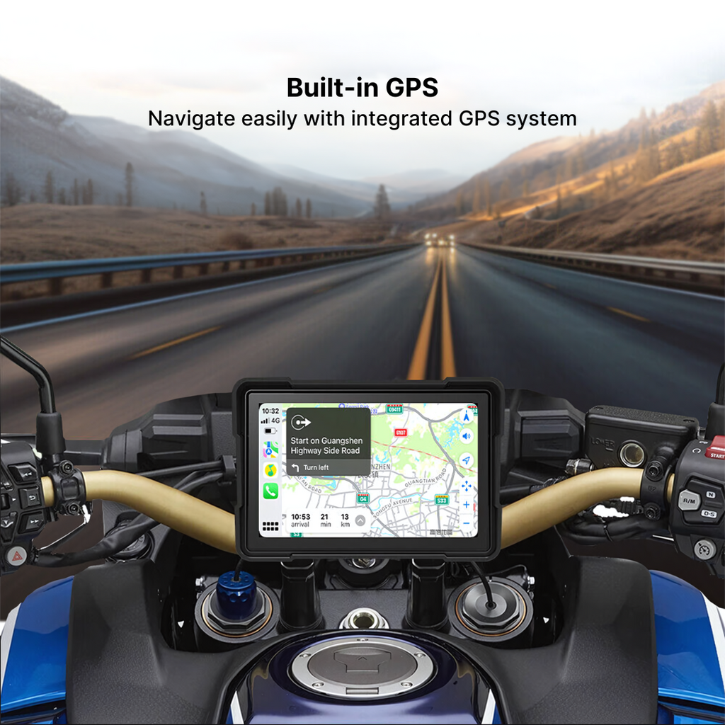 MotoRide Wireless CarPlay Dash Unit for Motorbikes