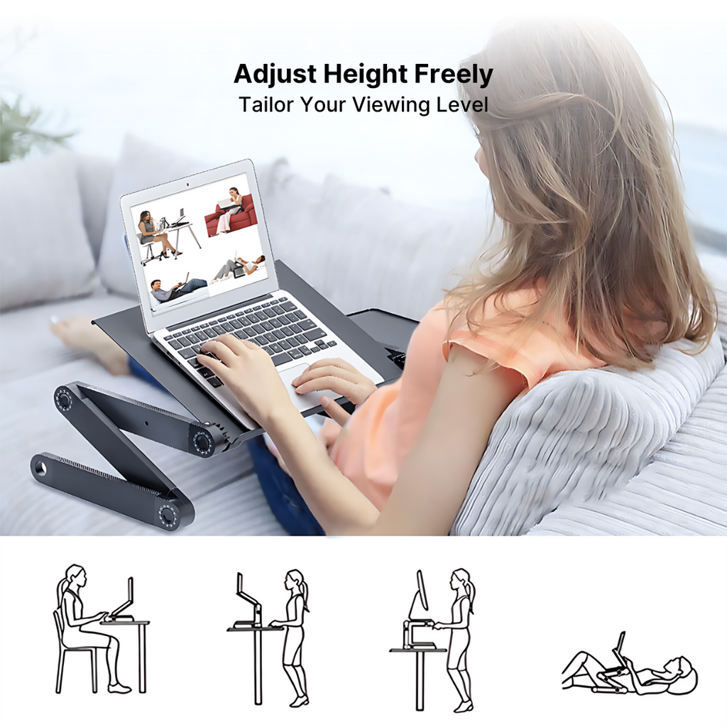 Aluminum Laptop Stand with Adjustable Shelf