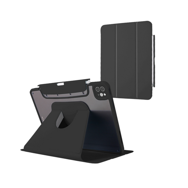 Acrylic Hard Case for iPad with 360 Rotation and Pencil