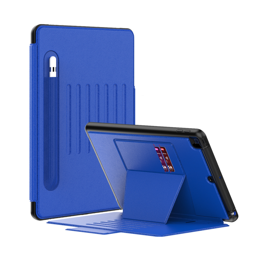 Case For Headwolf FPad7 Pro Tablet 8.4 Inch Android 14 Tablets,UYRUREL Leather Slim Folding Stand Cover With Hand Strap Magnet For Men Women Full Protection,Blue