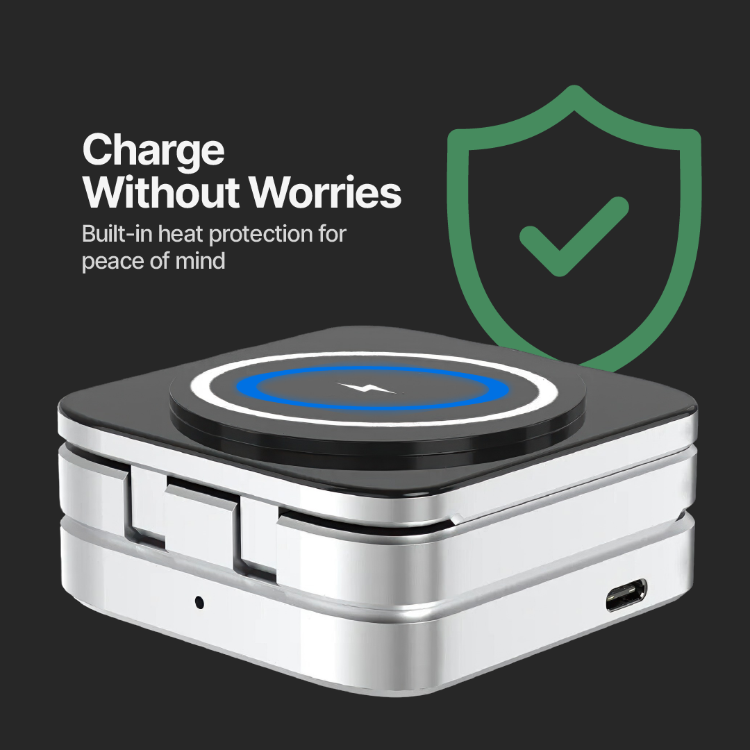 ChargeDeck 3-in-1 Foldable Wireless Station - For Apple & Android