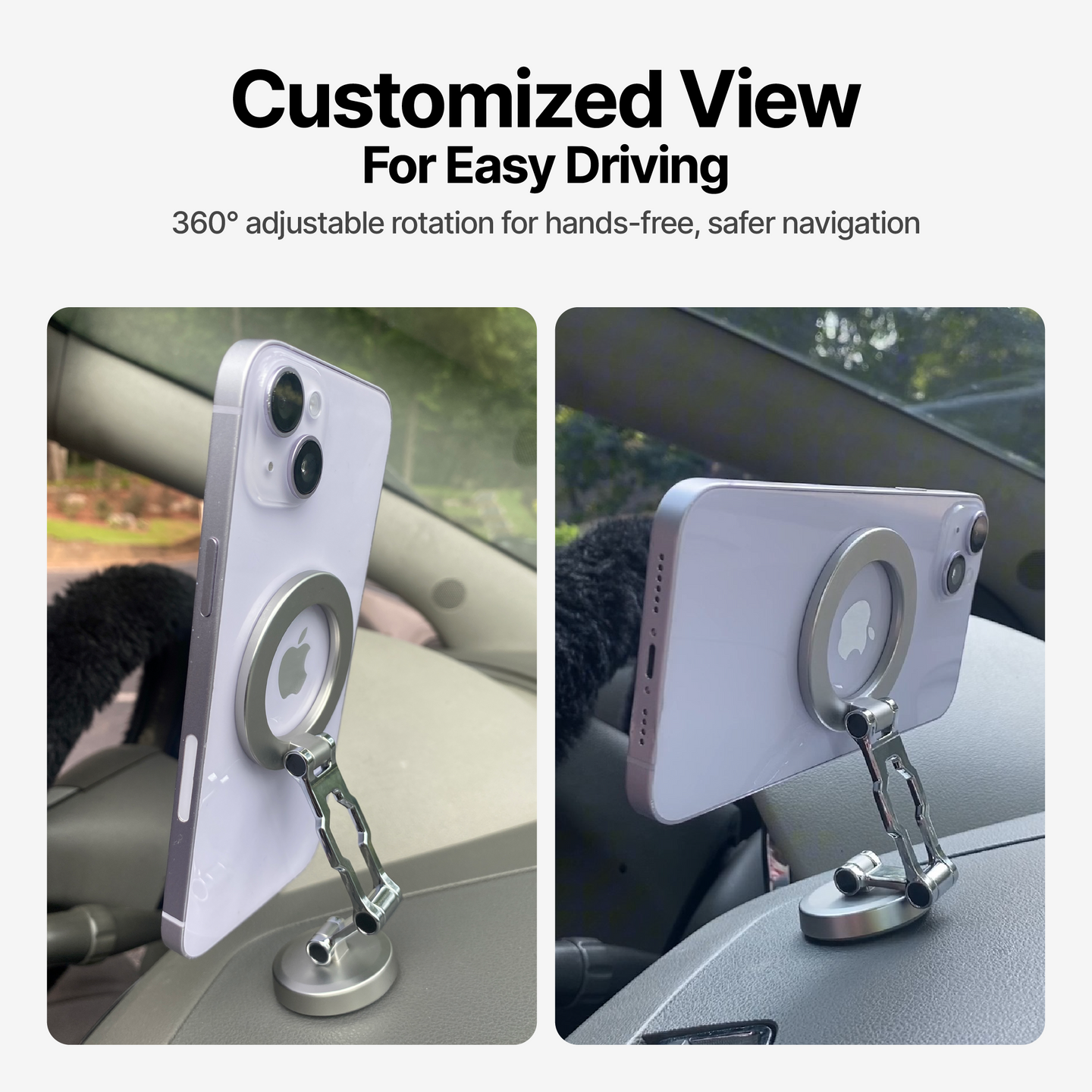 Extended Permanent Flex Dash Fleet Mount & Quick Grip Holder for iPhone 13 Pro (sku 58779)