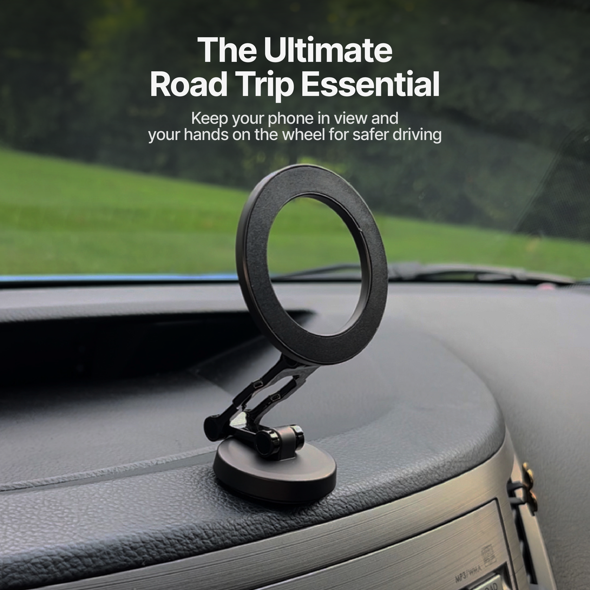 DashGrip Magnetic Car Phone Holder with Adjustable Stand