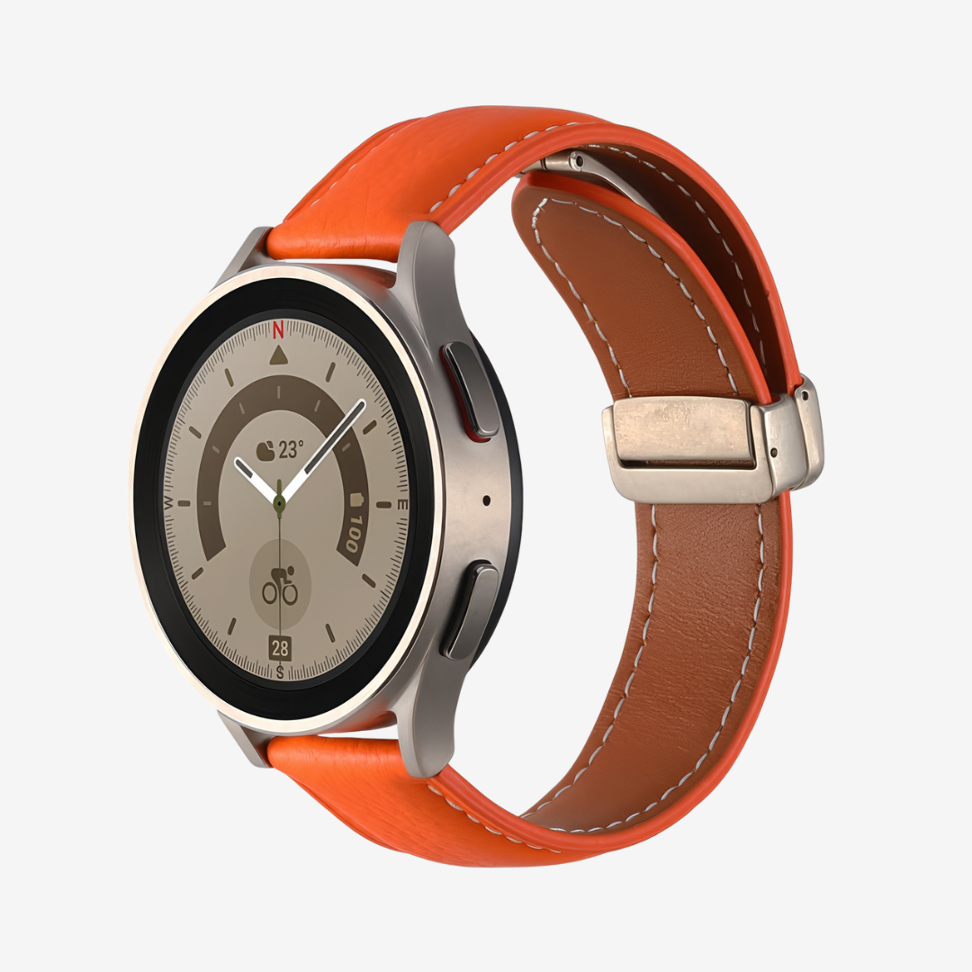 Classic Magnetic Leather Strap for Samsung Watch