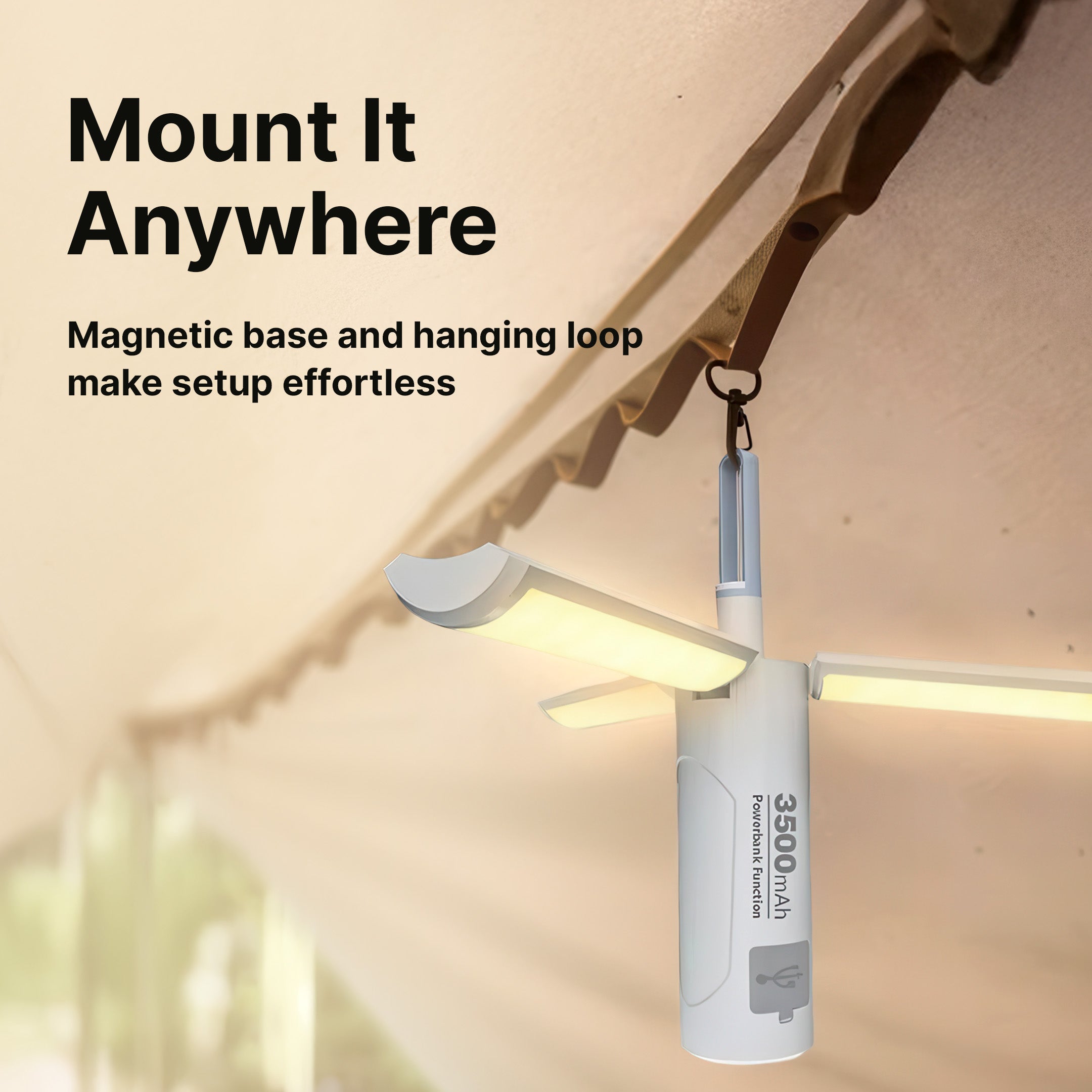 Outdoor Folding Camping Light with 8000 Lumens