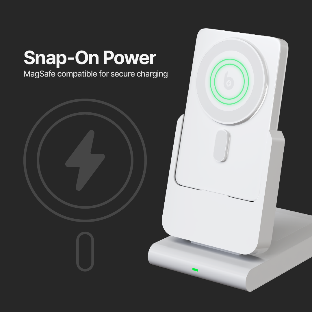 Power Mag PowerMag 3-in-1 Magnetic Wireless Charger with Stand