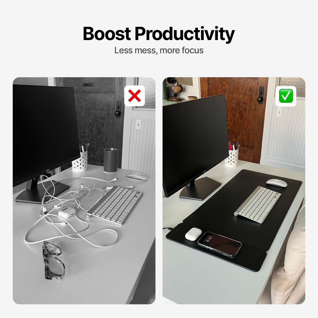 A closer look at Wireless Charging Desk For Professional Workspace