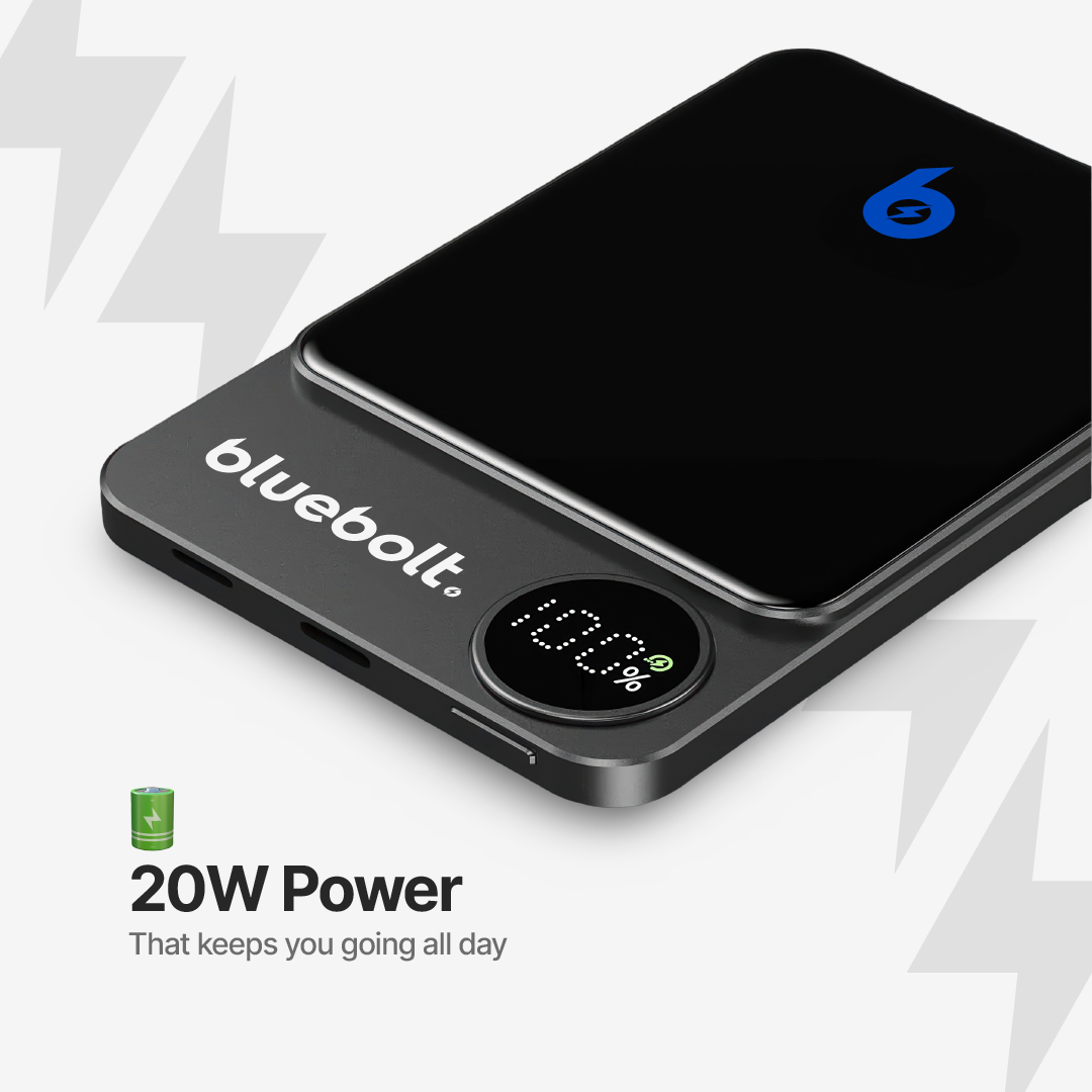 Ultra Thin Power Bank 20W Magnetic Wireless Charging – BlueBolt Chargers