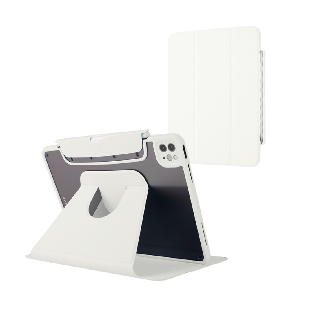 Acrylic Hard Case for iPad with 360 Rotation and Pencil Holder BlueBolt Chargers