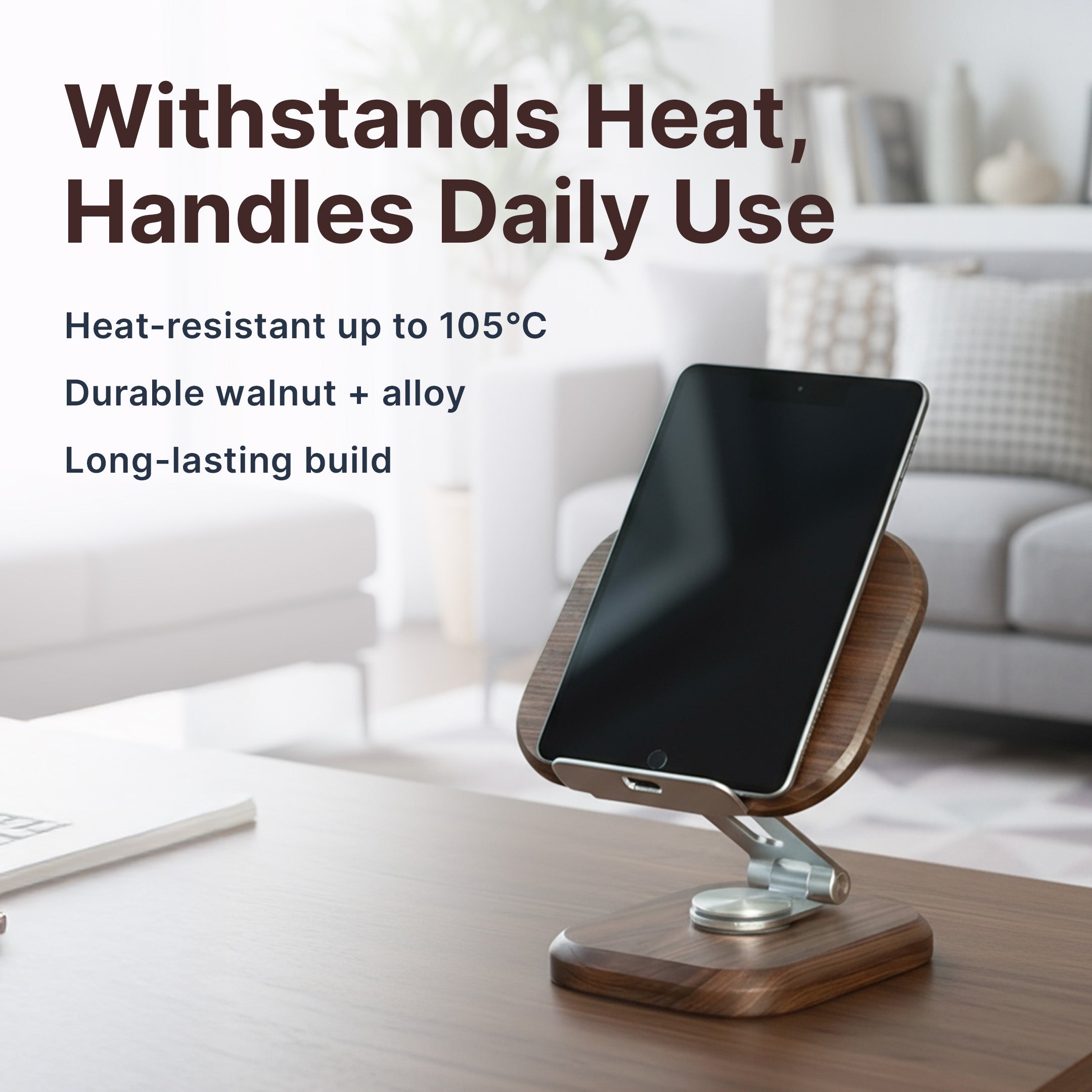 Wooden Phone and Tablet Stand