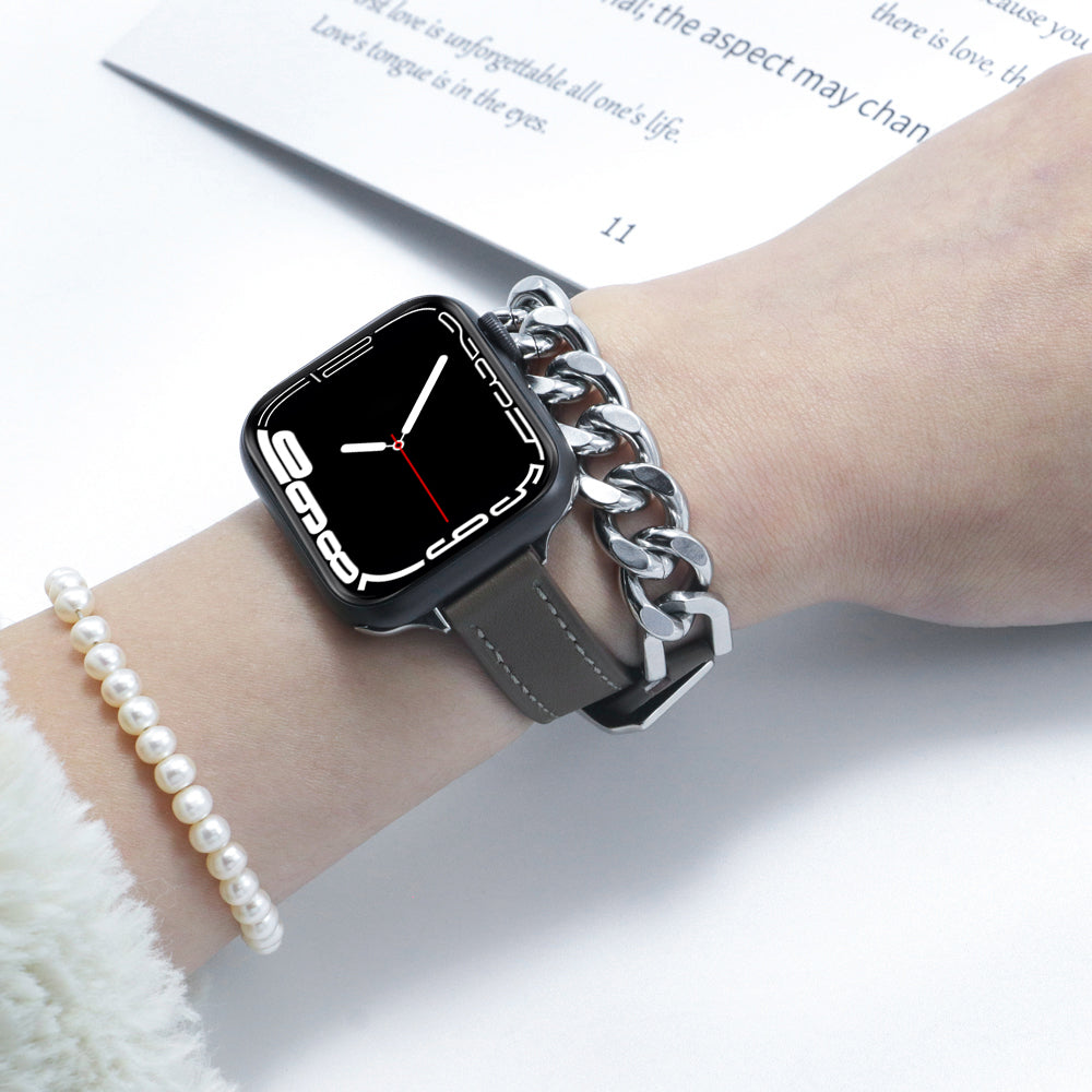 Leather Link Apple Watch Strap