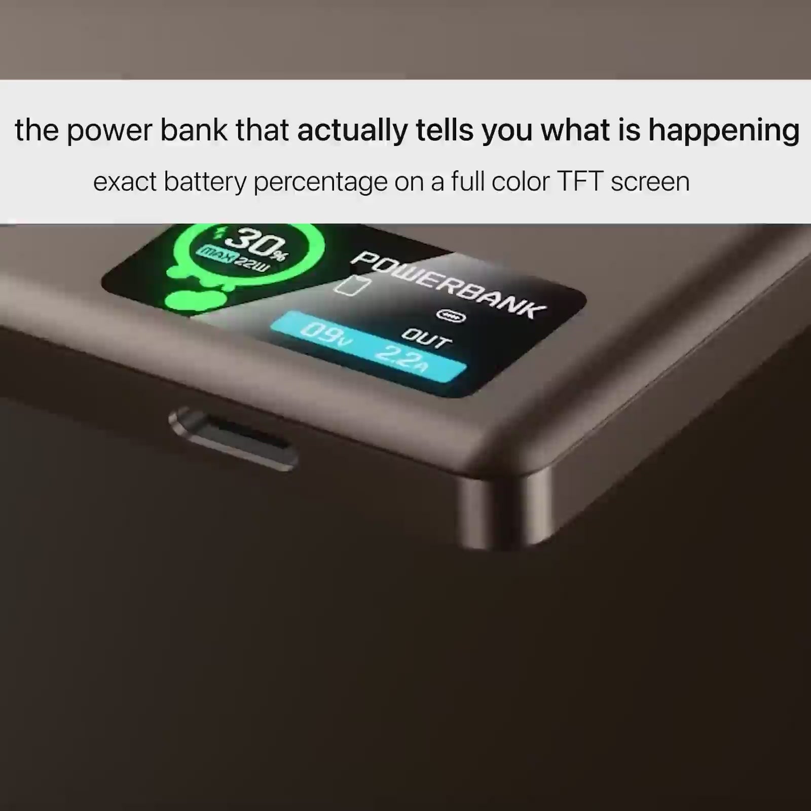 22.5W Ultra Slim Q2 Power Bank with Display