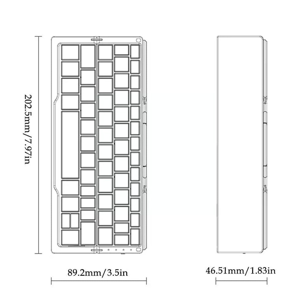 UltraFold Mini Ergonomic Wireless Keyboard with Bluetooth