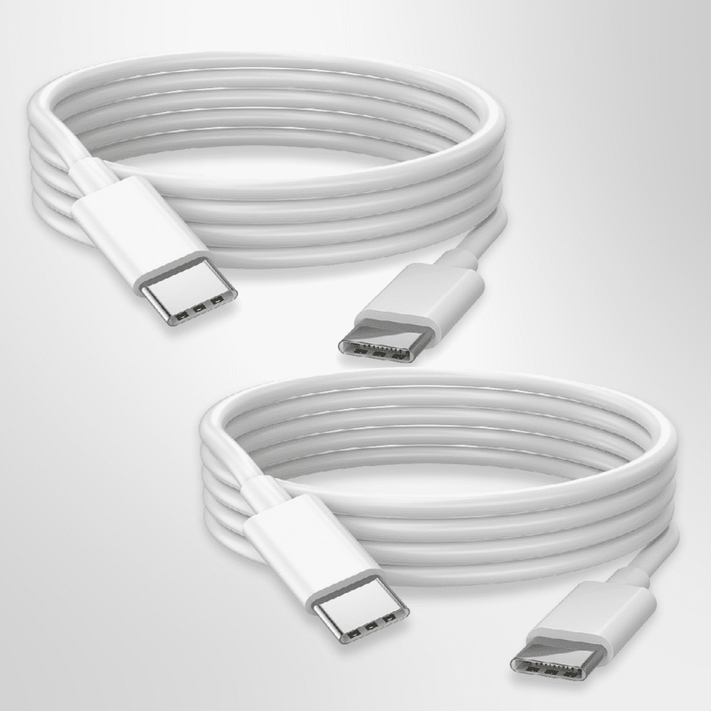 Fast Charging USB Type C to Type C Power Cable (6.6ft / 2 Meters) Double Bundle