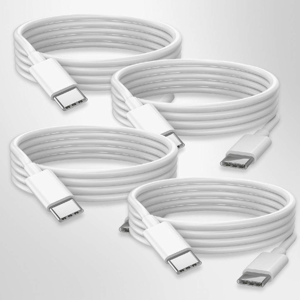 Fast Charging USB Type C to Type C Power Cable (6.6ft / 2 Meters) Family Bundle